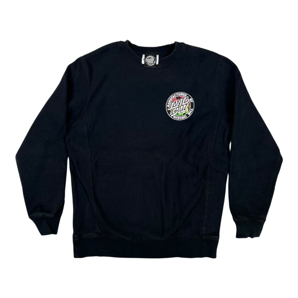 Vintage Santa Cruz Crewneck Sweatshirt Mens Small Black OG Logo